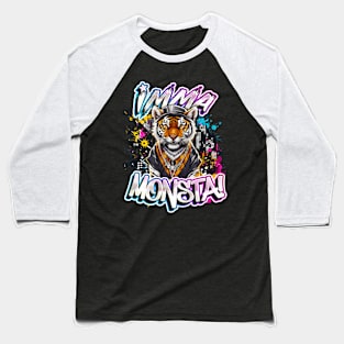 Imma Monsta! TIGER | Blacktee | by Asarteon Baseball T-Shirt